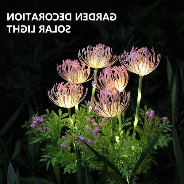 Landscape Solar-powered Shore Ground Flower Plug-in Lamp Waterproof Beautiful Flower Decor Holiday Courtyard Lawn Decoration.R260606