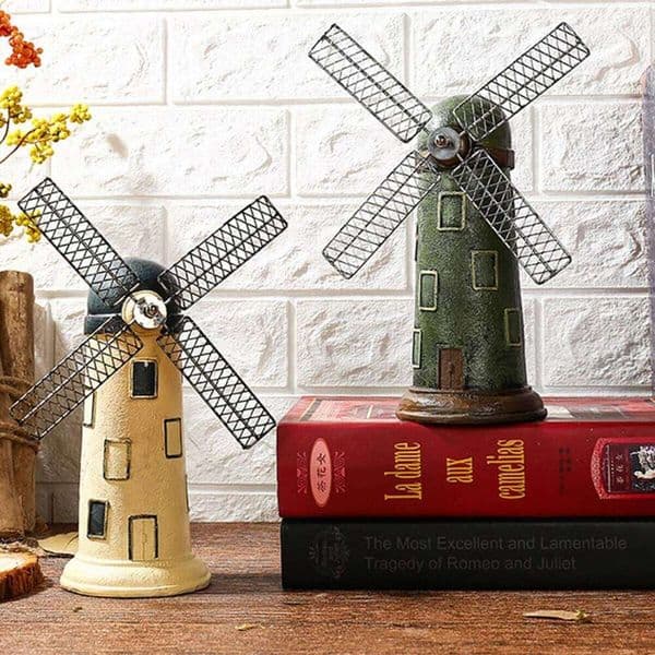 Designer Sunglasses Nordic Creative Vintage Nostalgic Dutch Windmill Small Figurine For American-Style Home Living Room, Wine Cabinet, Bedroom Decor