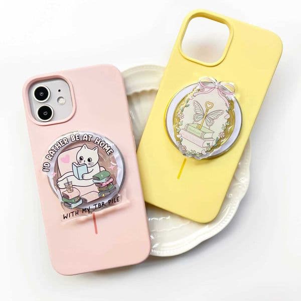 Phone Magnetic Grip Acrylic Socket Book Lover Gift E-book pings Griptok Kindle Accessories for Bookish Merch Gift Book Lover J260606
