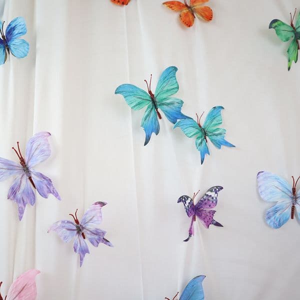 Valentines Day Simulation Mini Colorful Butterflies Wall Decoration Wedding Backdrop Decor Faux Cloth Butterflies for Home Craft Bulk Wholesale
