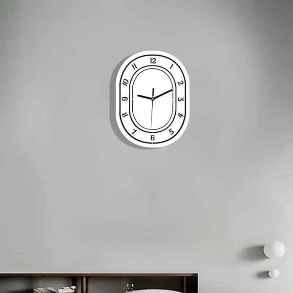 modern Acrylic oval wall clock minimalist decoration clock suitable for living ro bedro and off decoration J260606