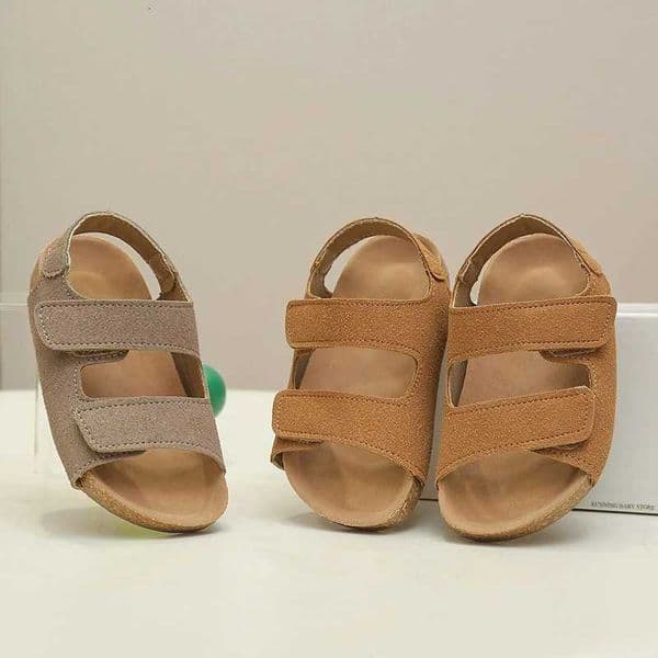 2025 Brand Childrens Suede Sandals with Arch Support Summer Boys Slip-On Beach Shoes Casual Baby Girl Water Shoes Child I04262T260606