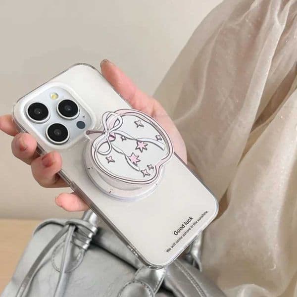 Star bow For Magnetic Phone Grip Tok Griptok Stand For iPhone Funny Foldable Wireless Charging Holder J260606
