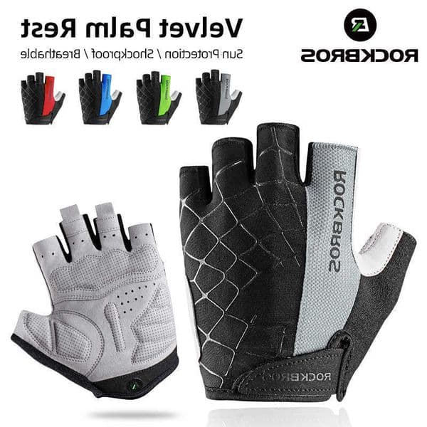 Summer ROCKBROS Cycling Finger Gloves Half Men Women MTB Road Bike Gloves Shockproof Breathable Bicycle Cycling Equipment C260606