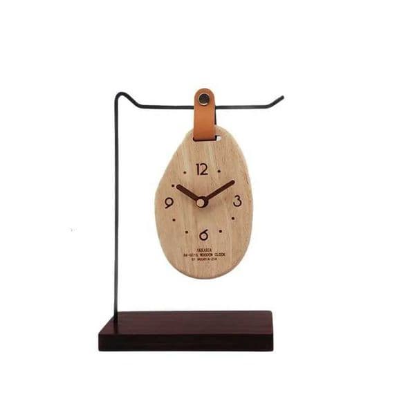 Wood 2025 New Creative Solid Desk Clock - High Aesthetic Log-style Tabletop Clock Ornament For Bedro He Decoration J260606