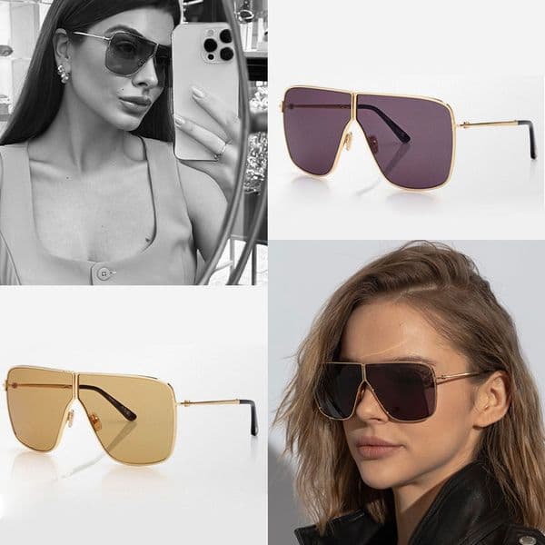 25ss New Outdoor Metal HUXLEY SUNGLASSES Designer Street Style Men Women Rectangular Frame Leisure Holiday Sunglasses With box 1159