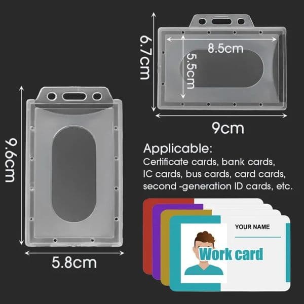 2026 Wholesale 10/5/1Pcs Transparent Work Holders Multi-Use Plastic ID Protector Cover cologne Case Badge Card perfume Sleeve Office School Supplies Free Shippi 30