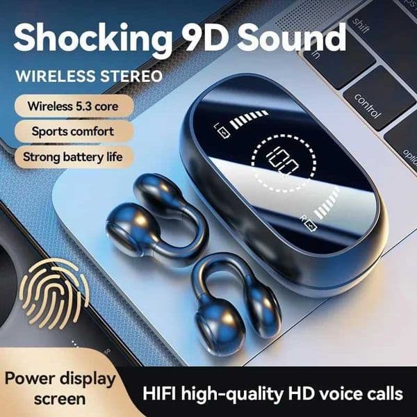 Bone Wireless Conduction Headphones TWS Stereo Sound Sports Earbuds with Noise Cancelling Microphone Perfect for Life Z260606