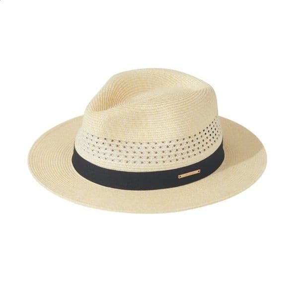 Panama straw hat - Wide brim sun hat unisex breathable summer beach jazz hat 260605