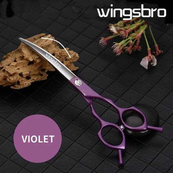 7Inch Professinal Dog Grooming Scissors Pet Curved Cut HighGrade Cat Shears Special ned For 260605