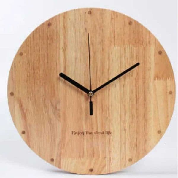 Solid Wood Simple Silent Hanging Clock Living Ro Wall Hanging Minimalist Decoration Clock Modern Creative Hanging Clock ZI26 J260606