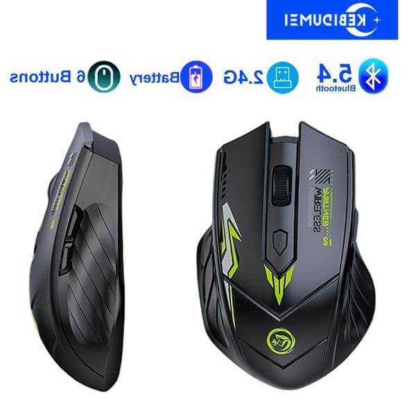 Bluetooth 54 Mouse Dual-Mode 24G Wireless Mouse 6 Buttons Gaming Mice Rechargeable Mouse 1600 DPI For PC Laptop Macbook L260608