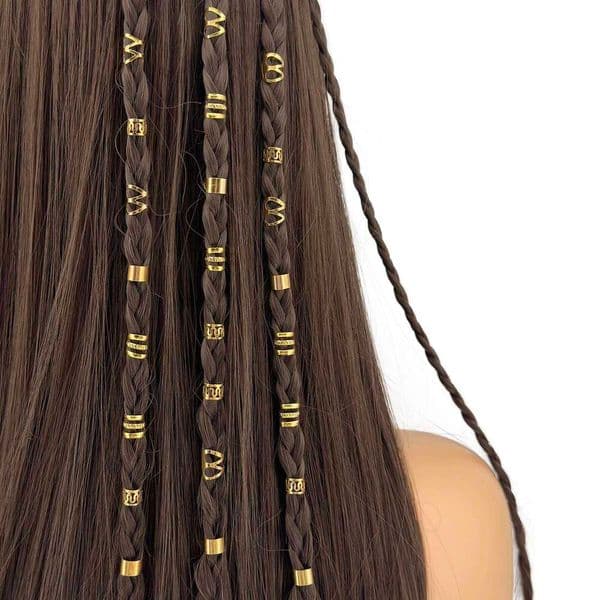 40Pcs Alloy Cuffs Adjustable Charms Dreadlock Braid Accessories for Women Men Hair Braids Decoration