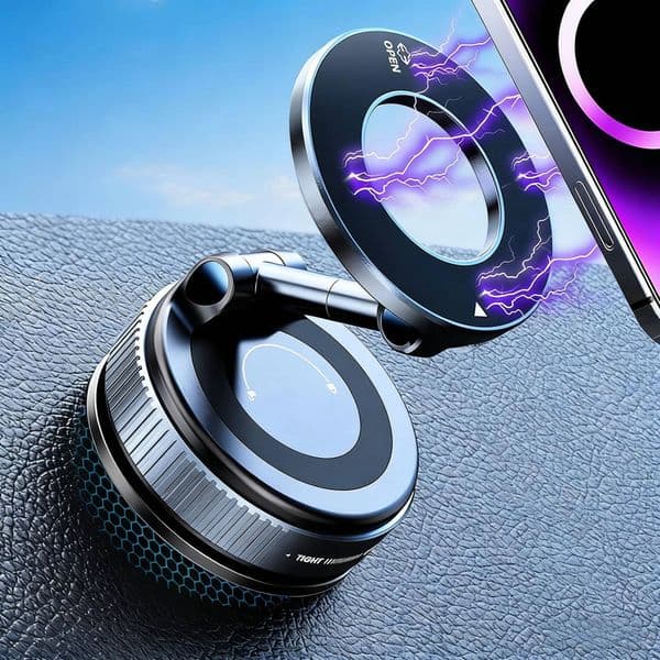 Folding Strong Magnet Magnetic Phone 360° Rotation Desk Car Vacuum Suction Windshield Dashboard Mobile Holder ddmynov