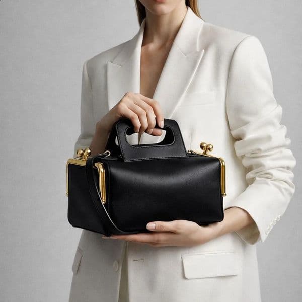 Two side clamp n Frame Kiss lock Bag For Women y ner Handbag Purse 2026 In PU Underarm Shoulder 260603
