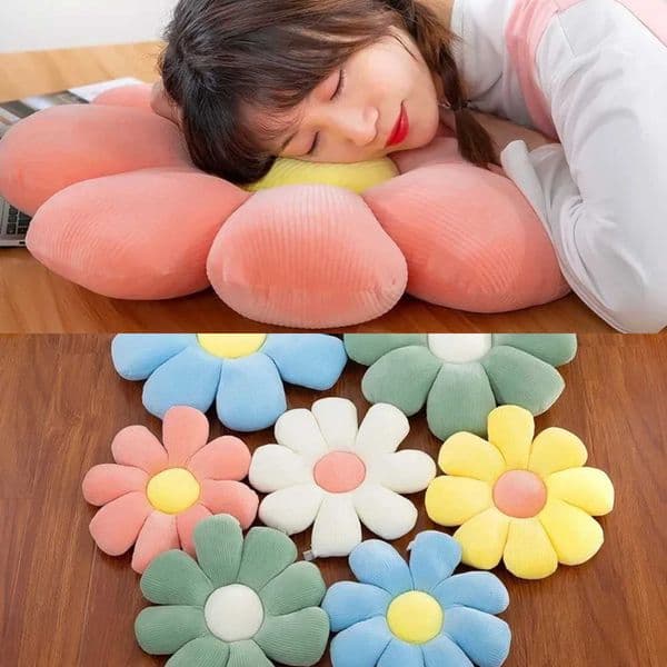Cushion Sunflower Petal Flower Seat Tatami Mat Office Chair Computer Floor Sitting Pad Comfortable Cozy Essential Home Accessory L260606