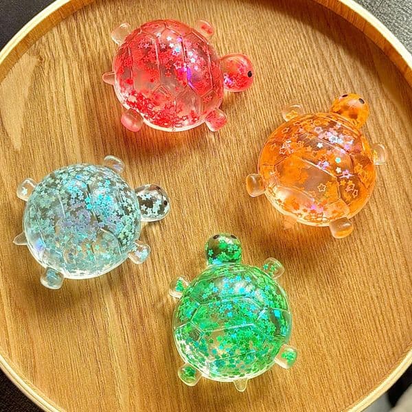 Glitter Turtle Squishy Toys Decompression Ball Maltose Squishy Simulation Turtle Relieve Stress Squeeze Toys Slow Rebound Fidget Toys In Stock By Sea..