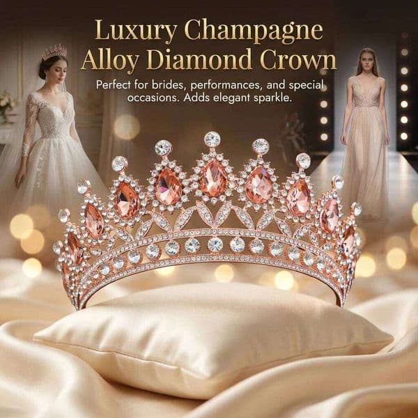 Royal Queen Crown Hair Jewelry Accessories for Bridal Wedding Performance Stage Show Fashion Tiaras with Sparkling Rhinestone