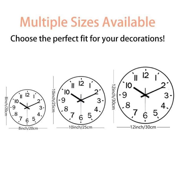 Clock New Modern Silent Wall Non-Ticking Wall Watch Living Ro Bedro Kitchen Off Interior Decoration 8/10/12 Inch J260606