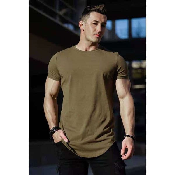 Men's T-Shirt Slim Fit Plain Sports Running Casual Short Sleeve Export Summer Sports Fitness Men's T-Shirt 891