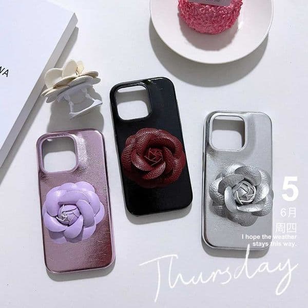 3D lia folding Fashion bracket leather Case for iPhone 16 16e 15 14 Phone Cover 13 12 11 Pro MAX Hard Shockproof Back Funda J260606