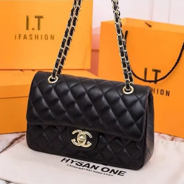 luxury designer classic flap shoulder bag for women multi-color quilted genuine lambskin leather chain strap handbag, elegant for daily commute party travel