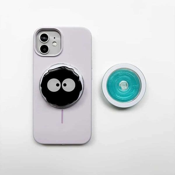 Cute Cartoon Briquette Acrylic Mti Functional Collapsible Eable Mobile Phone Grip Magnetic Holder Socket for IPhone 16 17 J260606