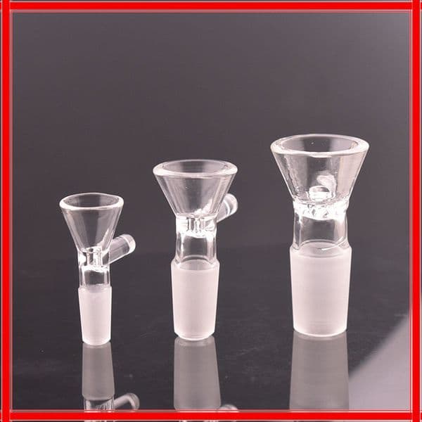 Clear Thick Heady Glass Tobacco Bowl for Hookah 10mm 14mm 18mm Male Funnel Smoking banger Bowls for water Bong Burning hookah Pipe