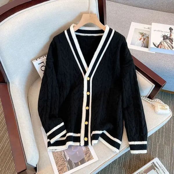 2026 winter New Coat Designer Woman Cardigan For Men And Women Korean Version Designer Knitwear Hong fur Kong Retro High-Grade Long Sleeve Couple Sweater Coat S