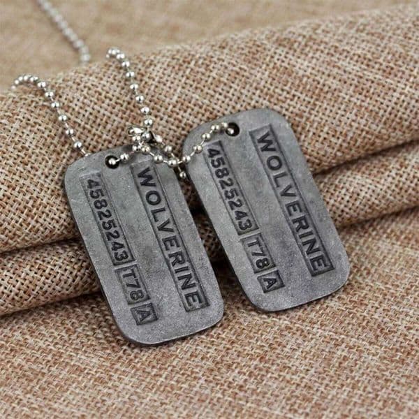 Movie Military Card Necklace Wolf Claws Wolverine 45825243 T78 A Dog Tag Pendant Necklaces Cosplay Props Accessory For Men Fans