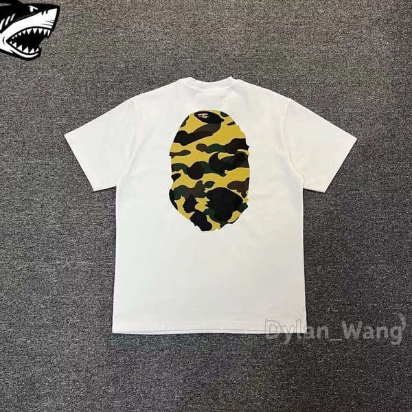Baps T Shirt Bapp T-Shirts Womens Designers Bapi Casual Cotton Short Sleeves Clothing Street Clothes Breathable Ape Tops Summer Bathing App Tshirt 52D 754