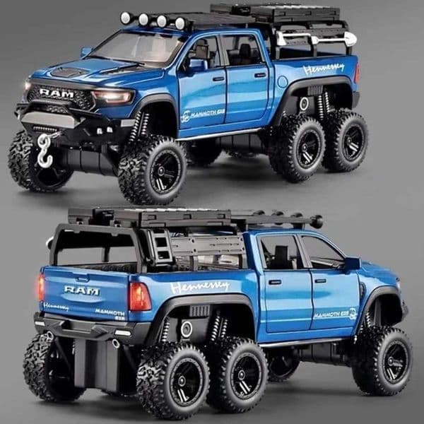 132 Mammoth Raptor F150 Alloy Model Car Toy Sound Light Diecast Metal Pull Back Off-road Pickup Models Collection Kids Gifts L260604T23D