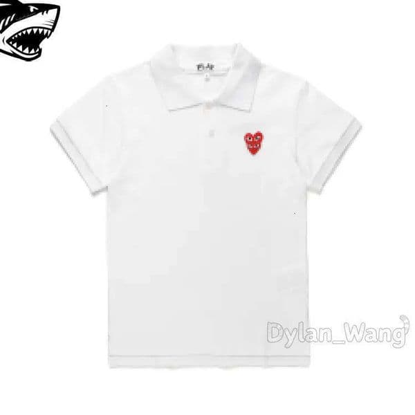 heart Tshirt New Hot Sales High Quality Pure Cotton commes Designer Play Black Fashion Casual Classic Mens Polo T Shirt trendy Unisex shirts 9dc