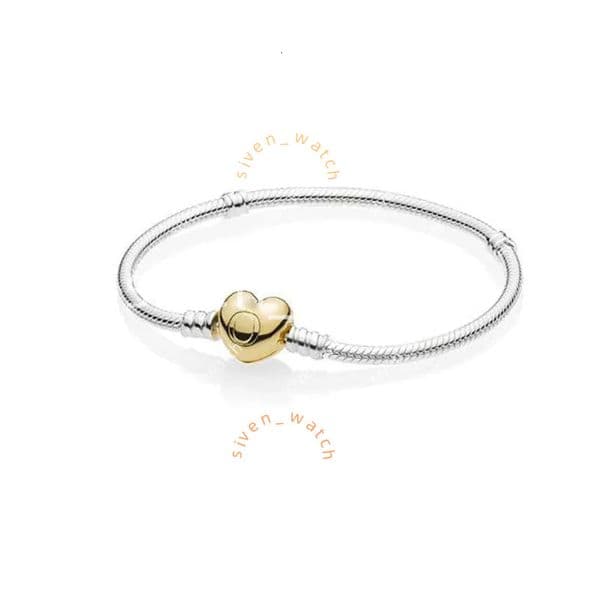 Luxury Brand pandorabra Designer Snake Chain Charm Bracelets S925 Sterling Silver Mouse Shining Crystal Sweet Heart Bracelet Jewelry for Women 59e