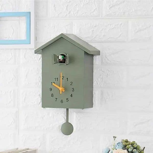 Bird E8BD Modern Cuckoo Plastic Design Wall Hanging Clock Wall Art He Decor J260606