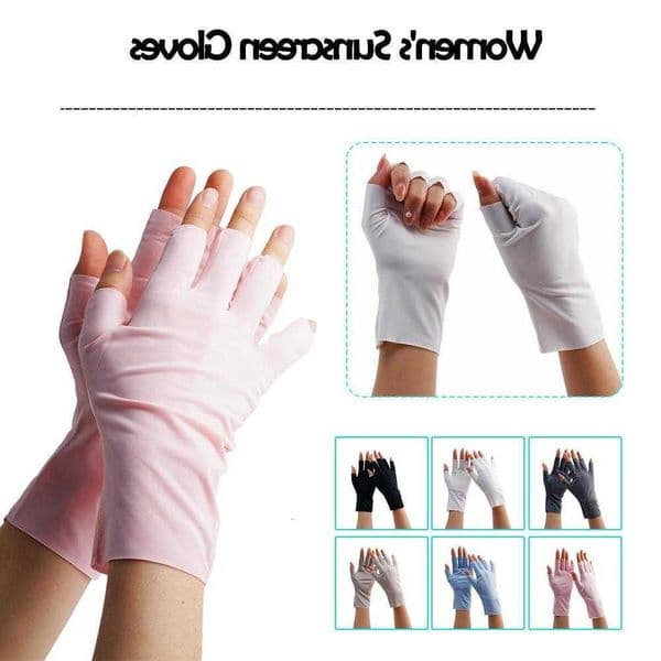 Sunscreen 1 Pair Fingerless Gloves Summer UV Protection Multicolor Gloves Woman Driving Gloves Stretch Female Touchscreen C260606