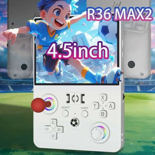 New R36 Max2 Retro Handheld Game Console Linux System 45 Inch IPS Screen 64G/128G Portable Pocket Player Built-in 18000 Games Z2606061UNV