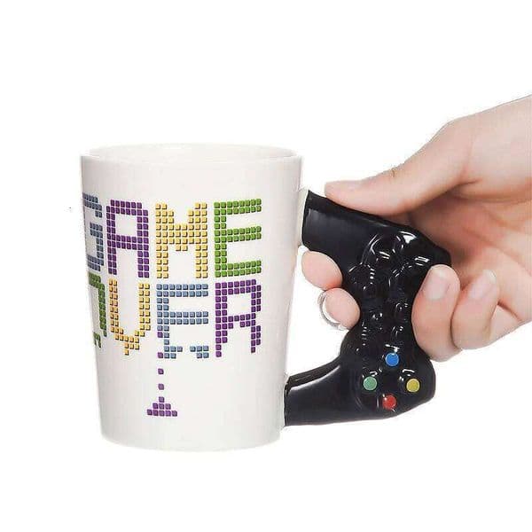 400ml Game Handle Ceramic Tea Mug Coffee Cup Creative Personalized American Cups Fashion Birthday Gift 26W0606