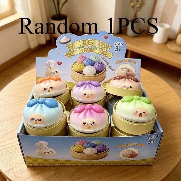 expression pinch Cute music slow rebound decompression artifact simulation Xiaolongbao desktop ornament office creative gift Z260606