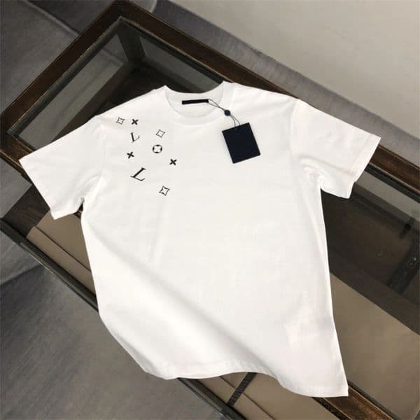 Spring new style hort-sleeved T shirt round neck cotton fabric women's and men's high-quality T-shirt Color black white Size M-3xl 665T10