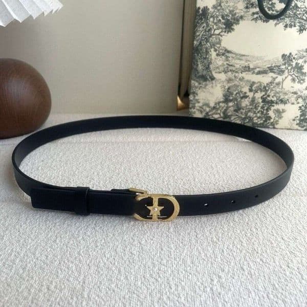 Women's 2.0ins Genuine Leather Fashion CD Letter Casual Versatile Simple New Belt for Decorating Skirts and Pants