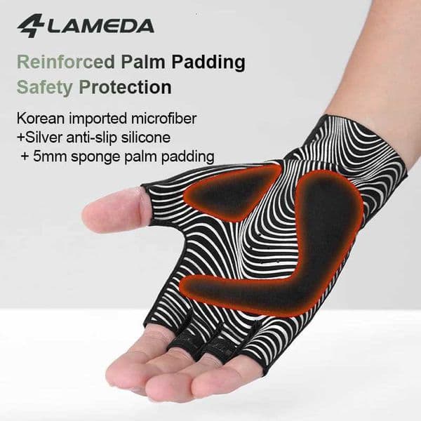 Cycling LAMEDA New Shock-absorbing and Anti-slip Gloves Half finger Summer Mens and Womens Road Bike Bicycle Equipment Cycling C2606061