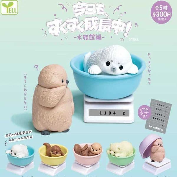Yell Gashapon In Stock Original Japan Weighing Animal Aquarium Series Cute Animal Figurine Collectible Desktop Decoration L260606MLR3