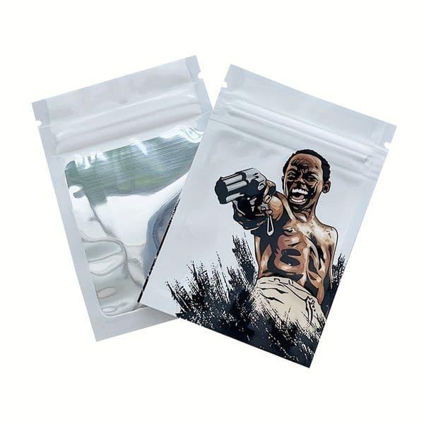 100pcs/lot Resealable Aluminum Foil Plastic Package Bag 1g Mylar Bag Smell Proof Sealed Storage Pouch, Small Items, Portable Self-Sealing Reclosable Packaging