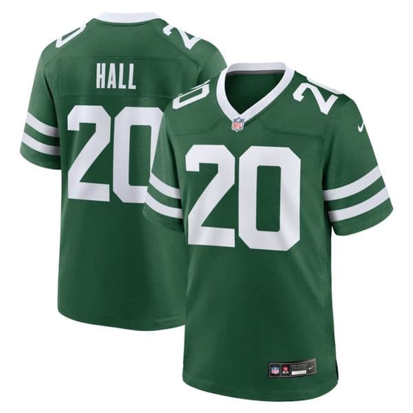 Football Jetss 20 Breece Hall 5 Garrett Wilson 1 Sauce Gardner 8 Aaron Rodgers Custom Game Jersey - Full Size S-XXXL for Men Women Youth