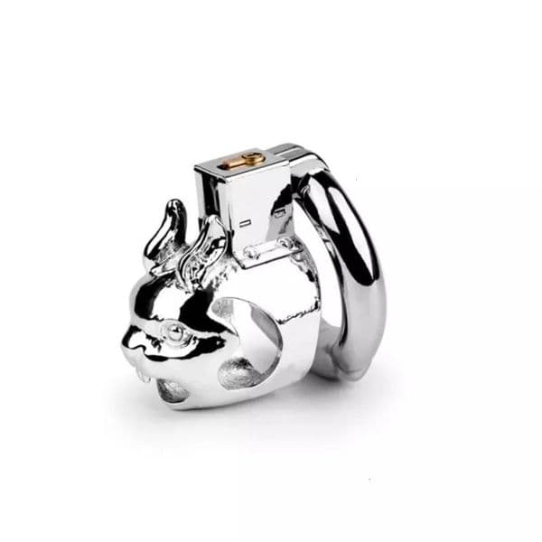 adult toys 2026 New 2021 Zinc Alloy Chastity Device Rabbit Metal Male Belt Cock Cage Penis Ring Locking Bondage Adult Toys Products For Men 102