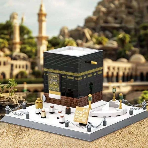 World Architecture Building Blocks Mecca Mosque Kaaba Educational Toy Assembly Block Model Toys Kid Boys Gift Child Adults c