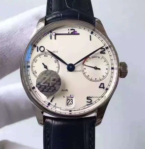 Two Colour ZF Factory Mens Automatic Cal.51011 Watch Black White Dial Leather Men Eta 7 Days Men's Watches Sport V5 Version Wristwatches