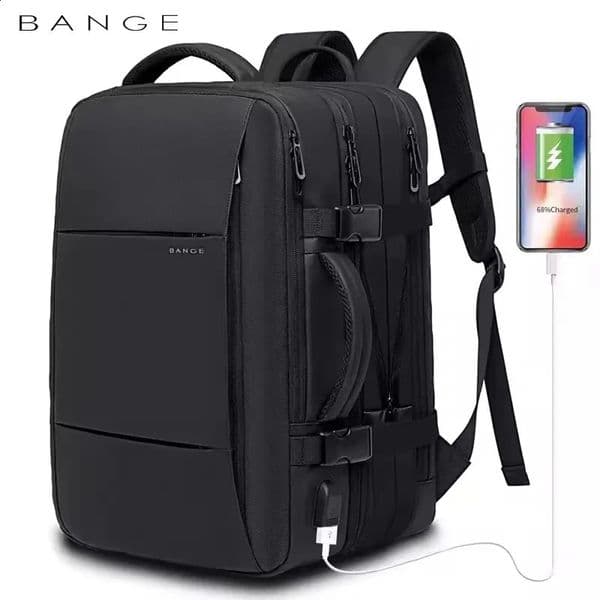 BANGE Travel Backpack Men Business School Expandable USB Bag Large Capacity 173 Laptop Waterproof Fashion 260530