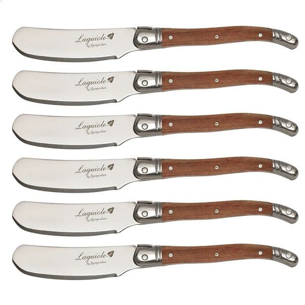 310pcs 625 Laguiole style Butter Spreaders Knives Set Cheese Cutter Wood Handle knife Stainless steel Kitchen Cutlery 260605